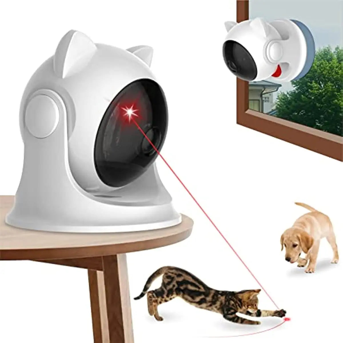 Laser Cat Toys for Indoor Cats,The 4th Generation Real Random Trajectory Motion Activated Rechargeable Automatic Cat Laser Toy,Interactive Cat Toys for Bored Indoor Adult Cats/Kittens/Dogs